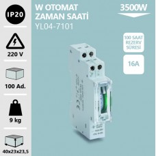 3500W W OTOMAT ZAMAN SAATİ 16A